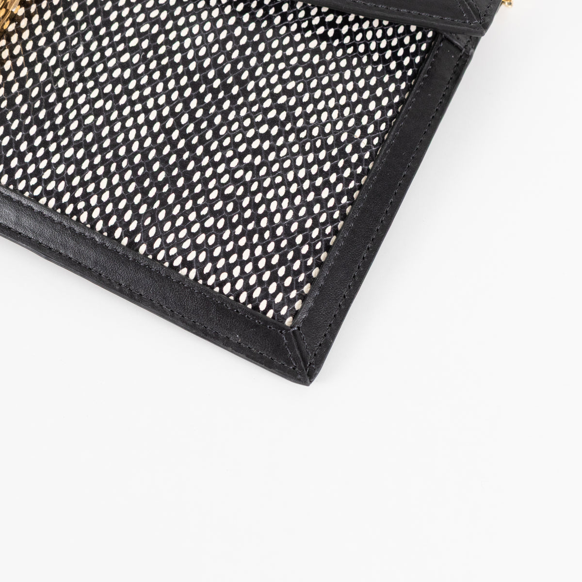 DeMellier Tokyo Embossed Black and White Clutch