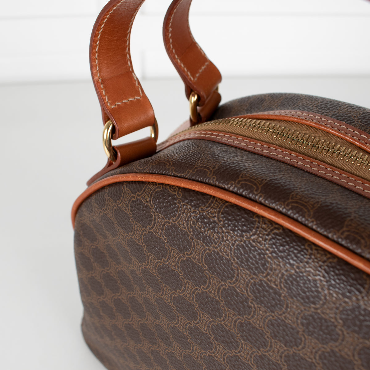 Celine Vintage Macadam Canvas Dome Handbag