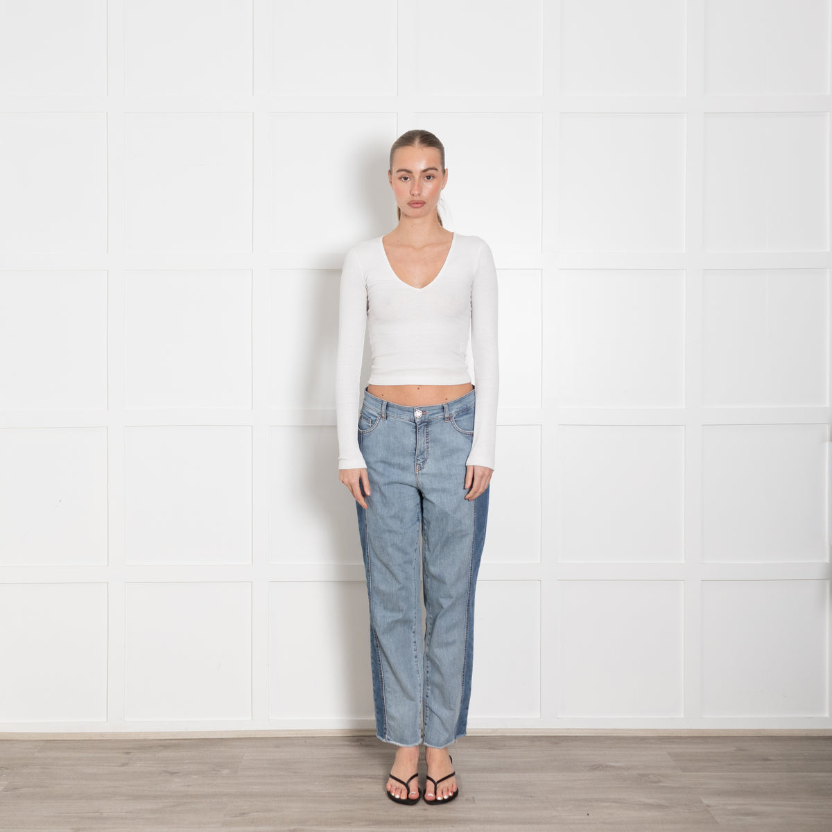 Marc Cain Two Tone Denim Straight Leg Jeans