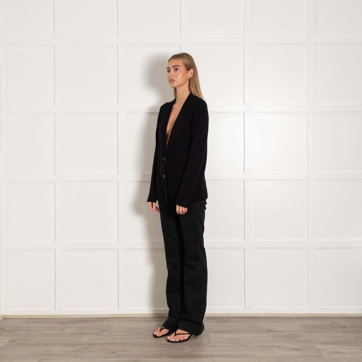 Dorothee Schumacher Black Wool And Cashmere Blend Cardigan