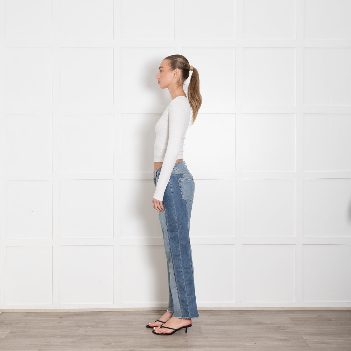 Marc Cain Two Tone Denim Straight Leg Jeans