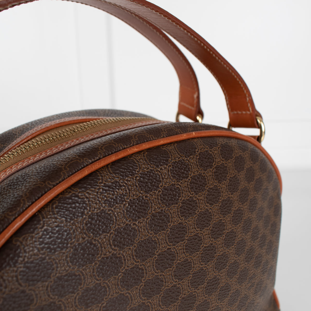 Celine Vintage Macadam Canvas Dome Handbag