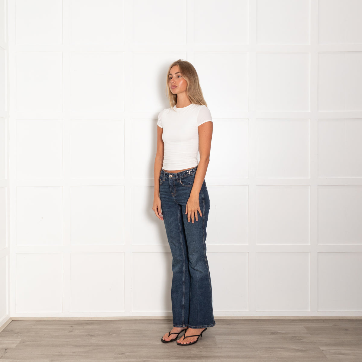 Maje Blue Denim Flared Legged Jeans