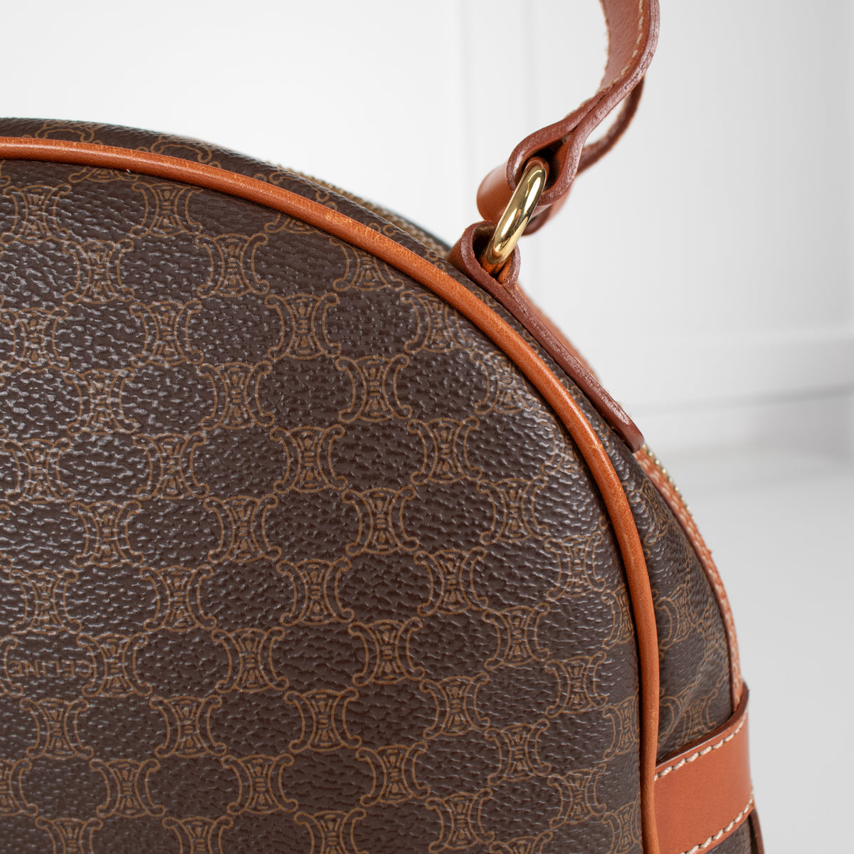 Celine Vintage Macadam Canvas Dome Handbag