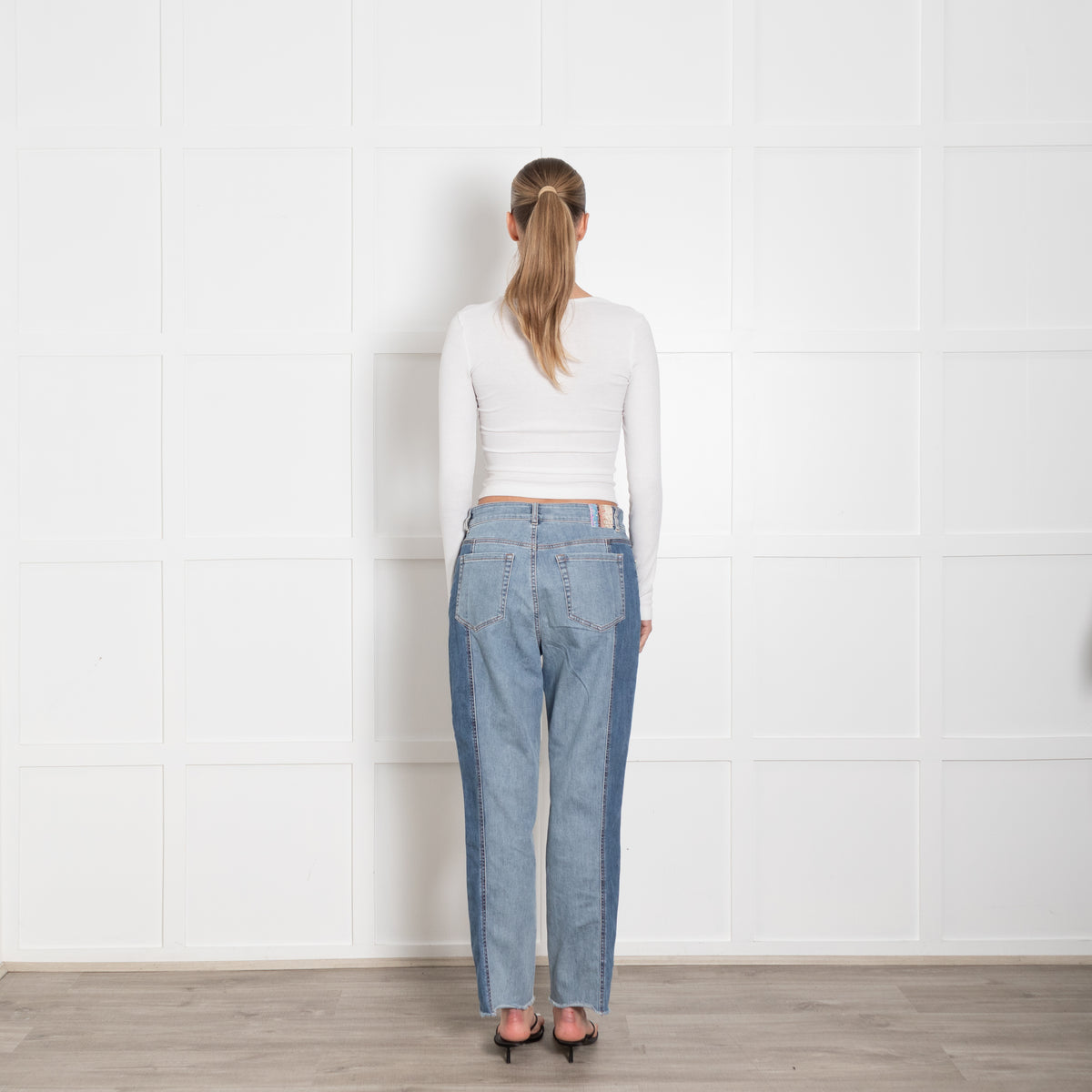 Marc Cain Two Tone Denim Straight Leg Jeans