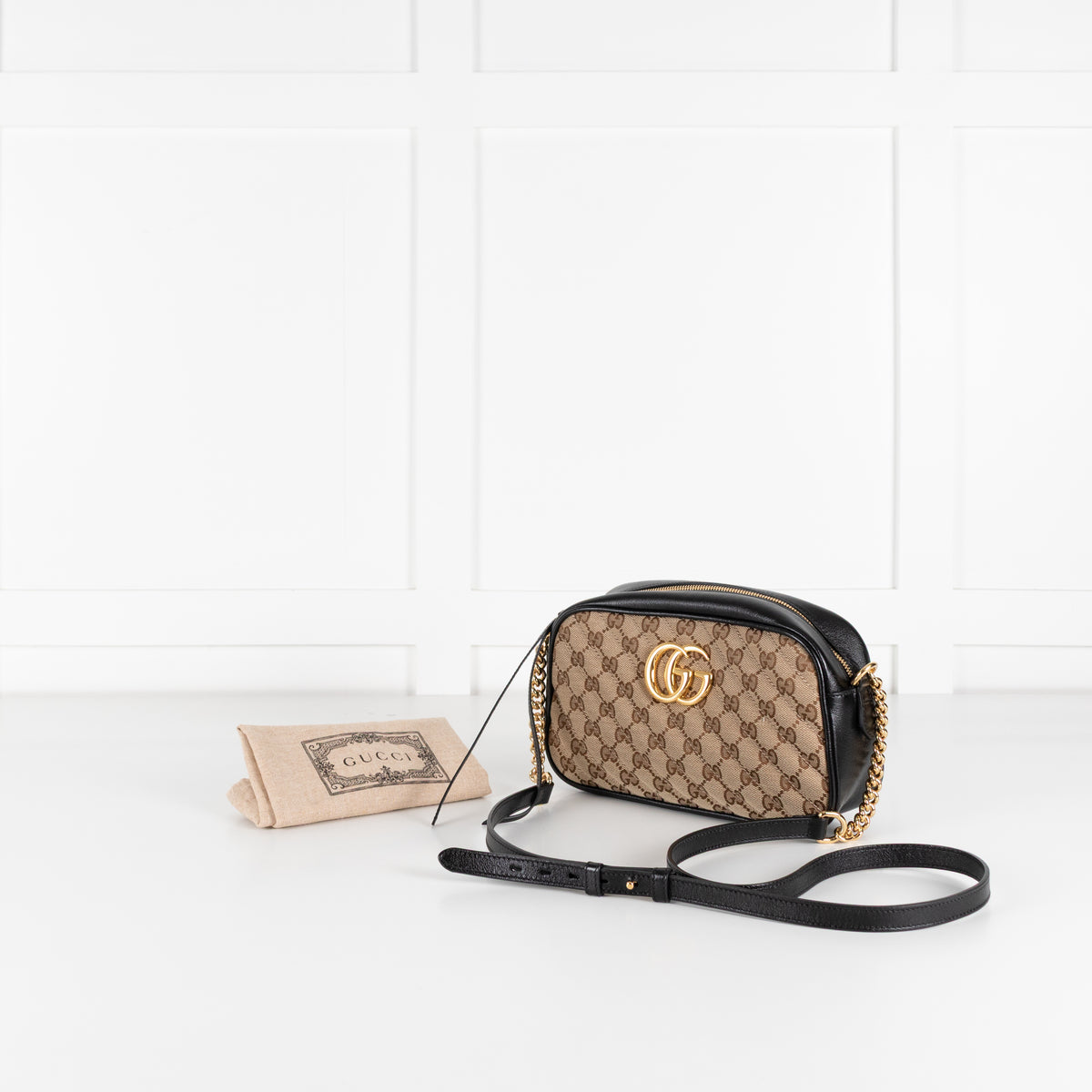 Gucci GG Marmont Matelasse Canvas And Leather Crossbody