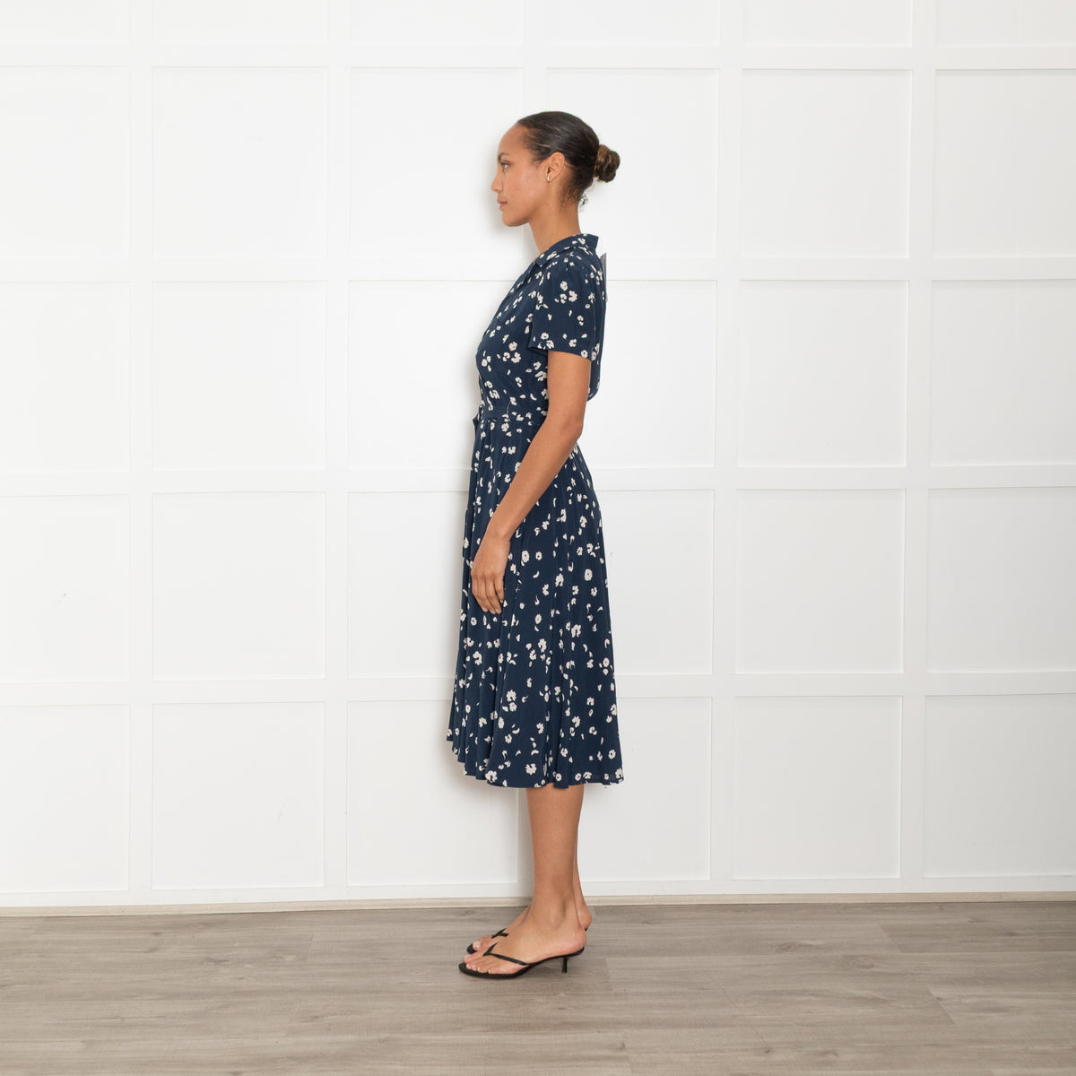 Polo Ralph Lauren Navy White Floral Belted Dress