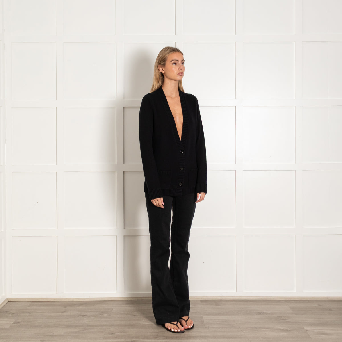 Dorothee Schumacher Black Wool And Cashmere Blend Cardigan