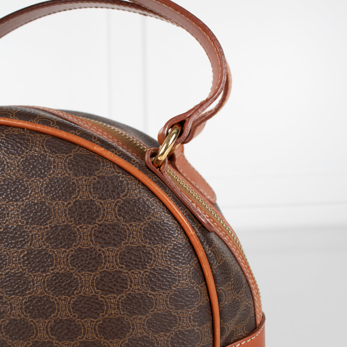 Celine Vintage Macadam Canvas Dome Handbag