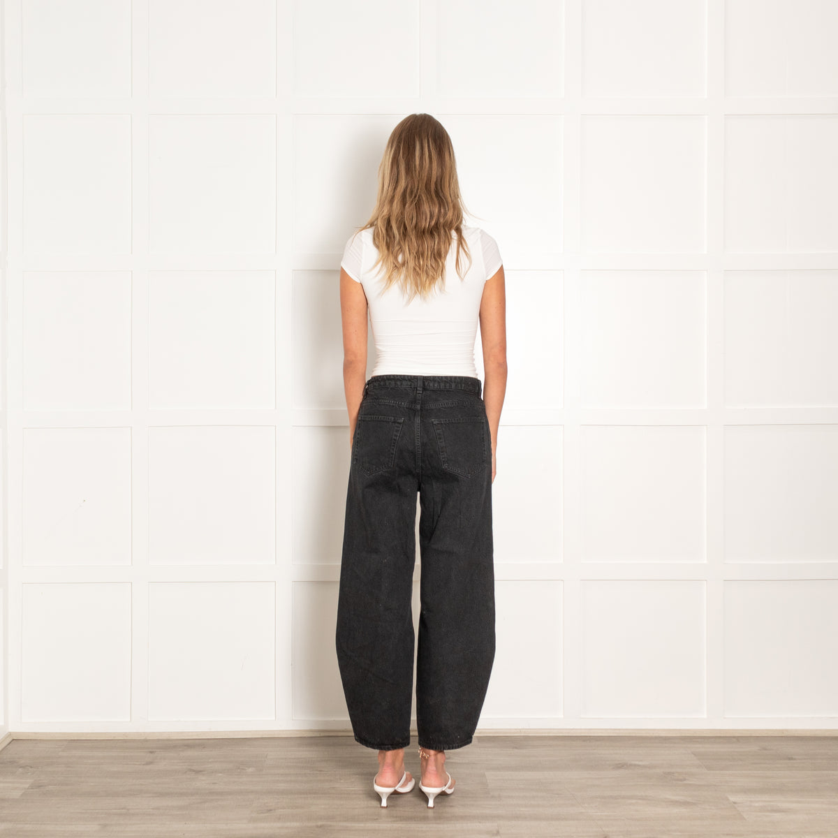 Toteme Black Denim Barrel Leg Jeans