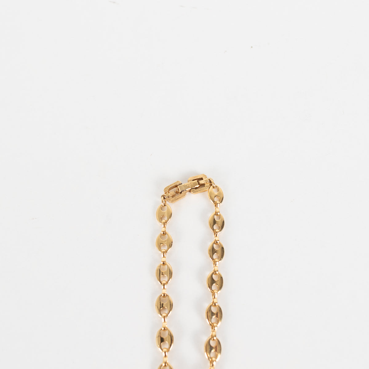 Givenchy Gold Tone Oval Chain Necklace