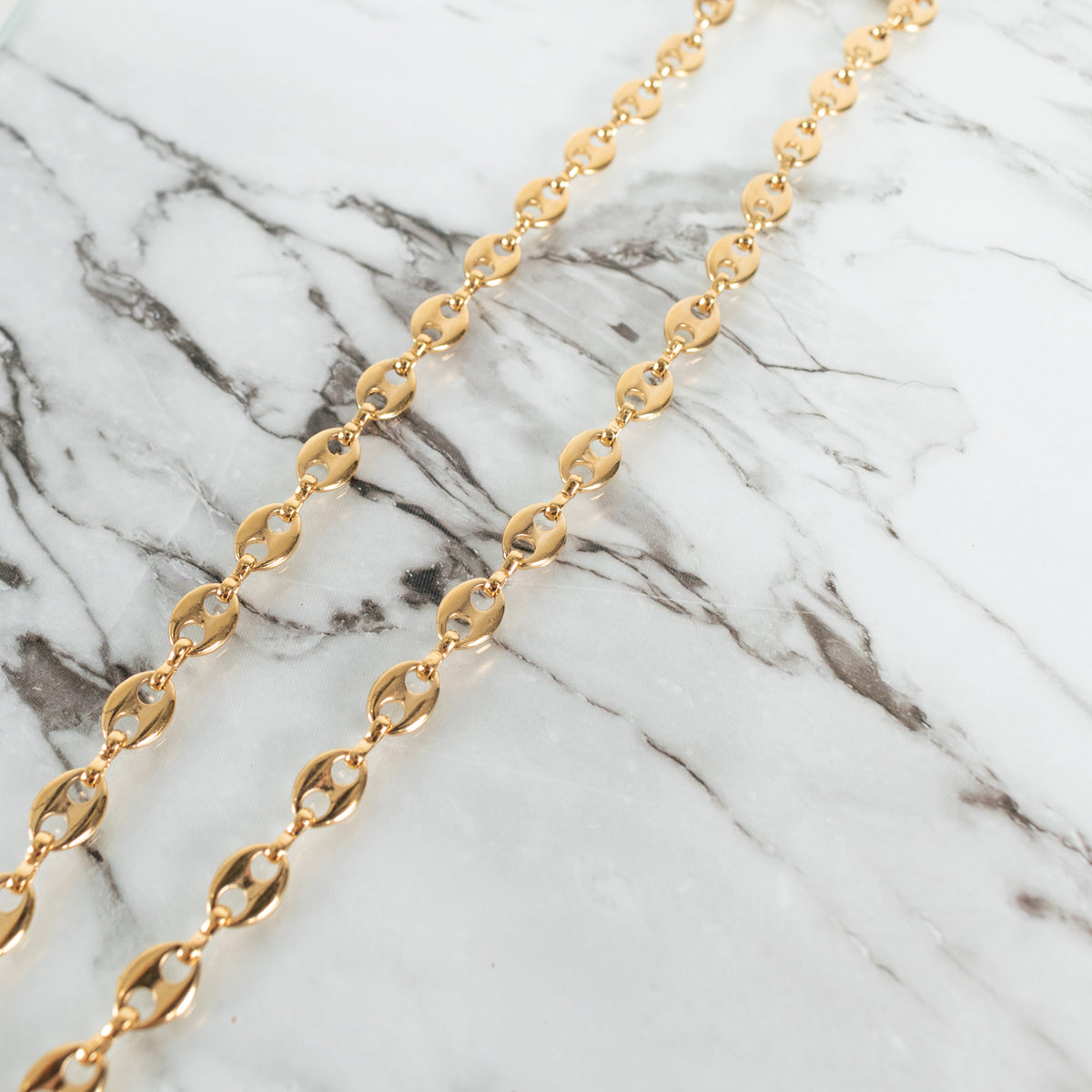 Givenchy Gold Tone Oval Chain Necklace