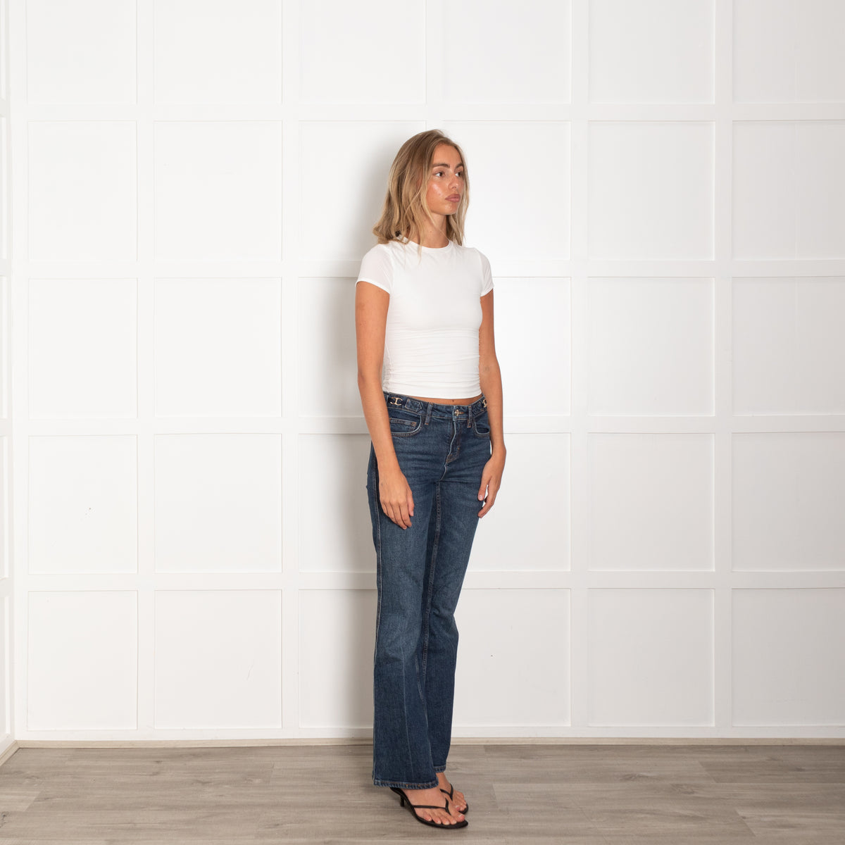 Maje Blue Denim Flared Legged Jeans