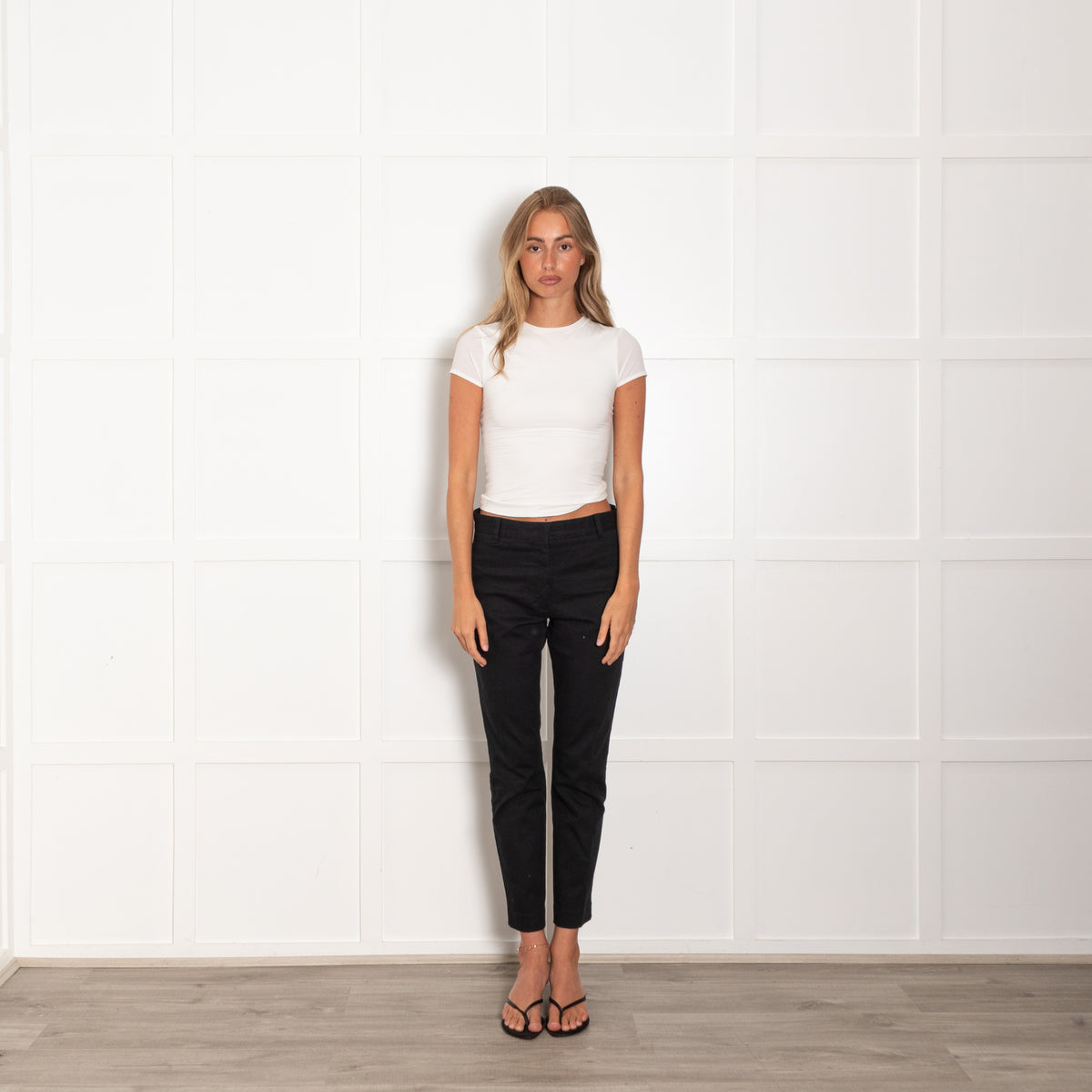 Joseph Black Denim Straight Leg Trousers