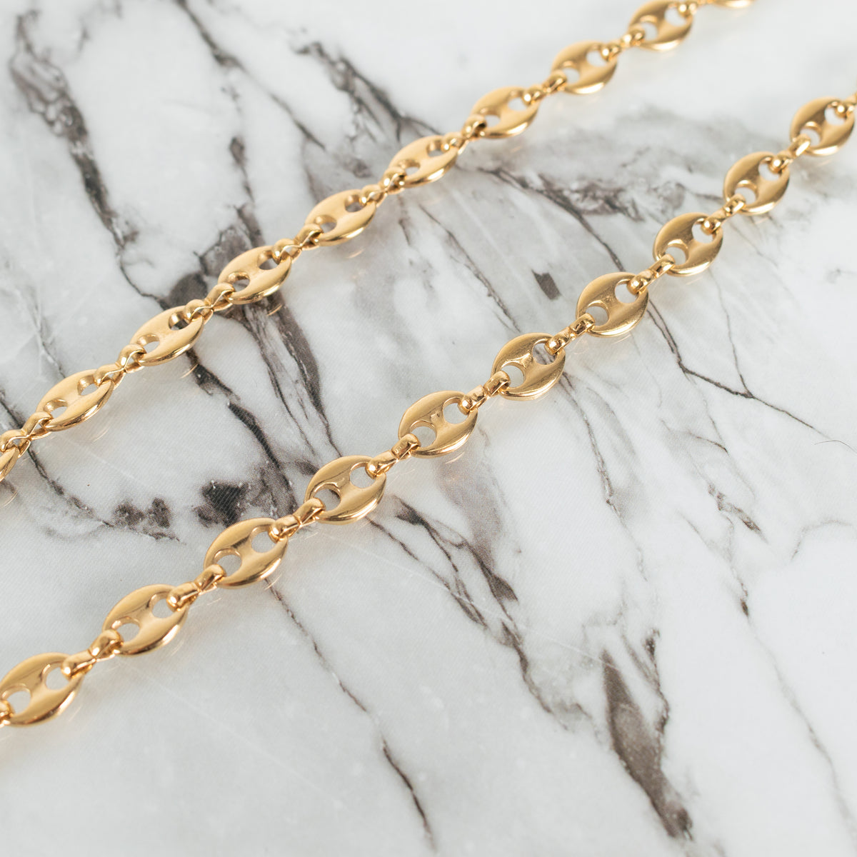 Givenchy Gold Tone Oval Chain Necklace