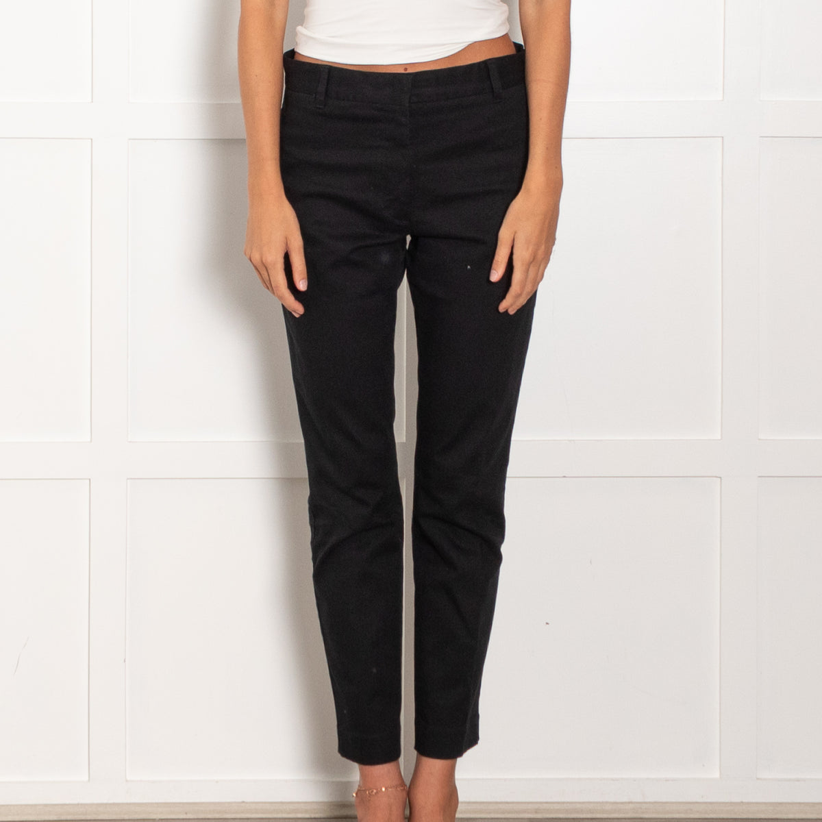 Joseph Black Denim Straight Leg Trousers