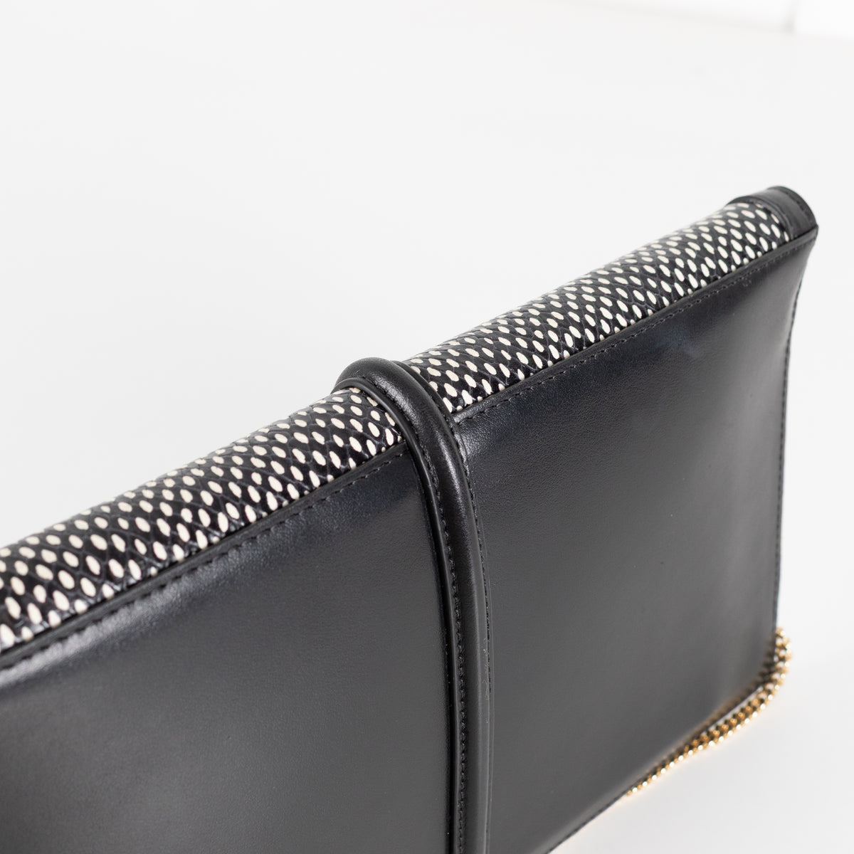 DeMellier Tokyo Embossed Black and White Clutch