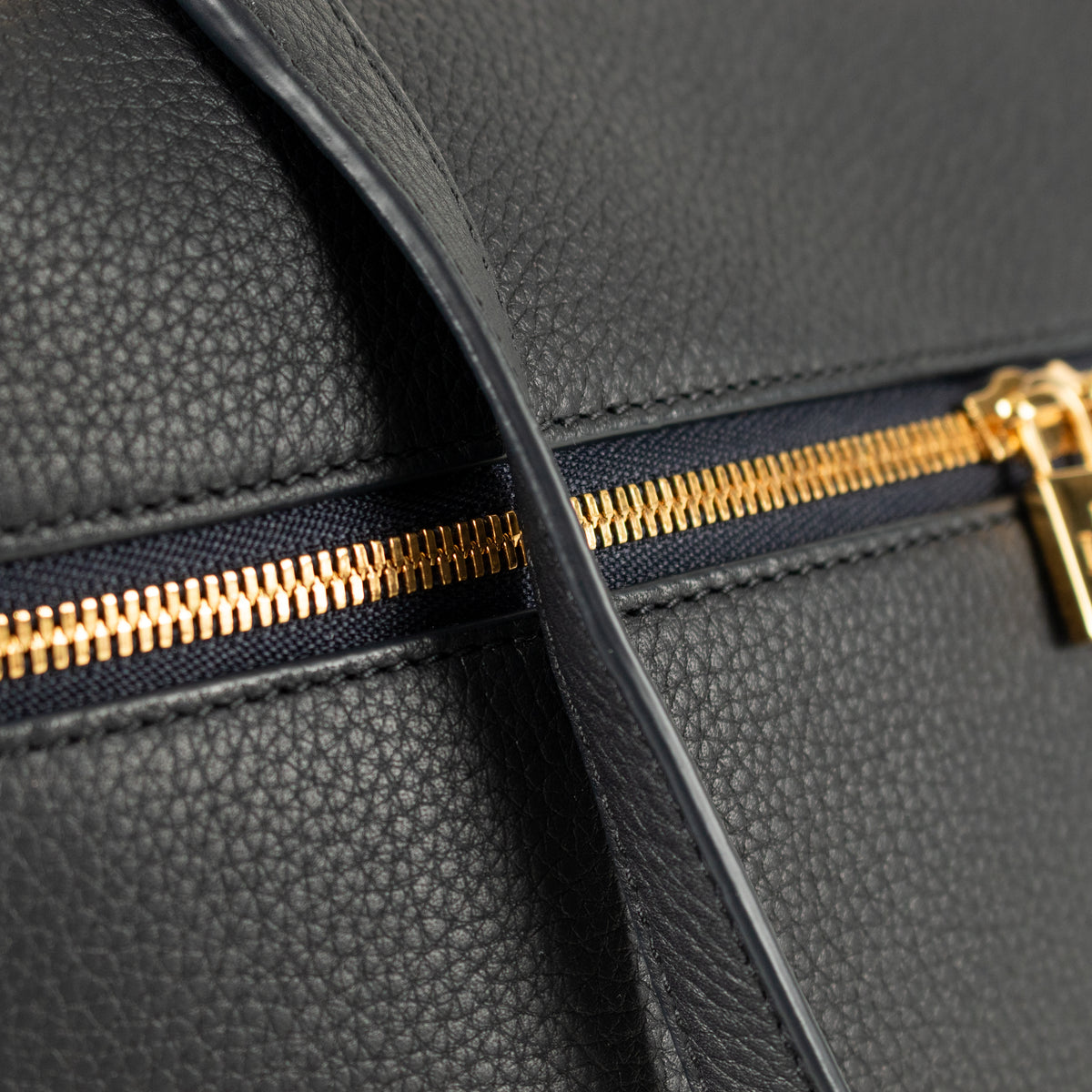 Loro Piana Navy Grained Calfskin Extra Pocket L27 Bag