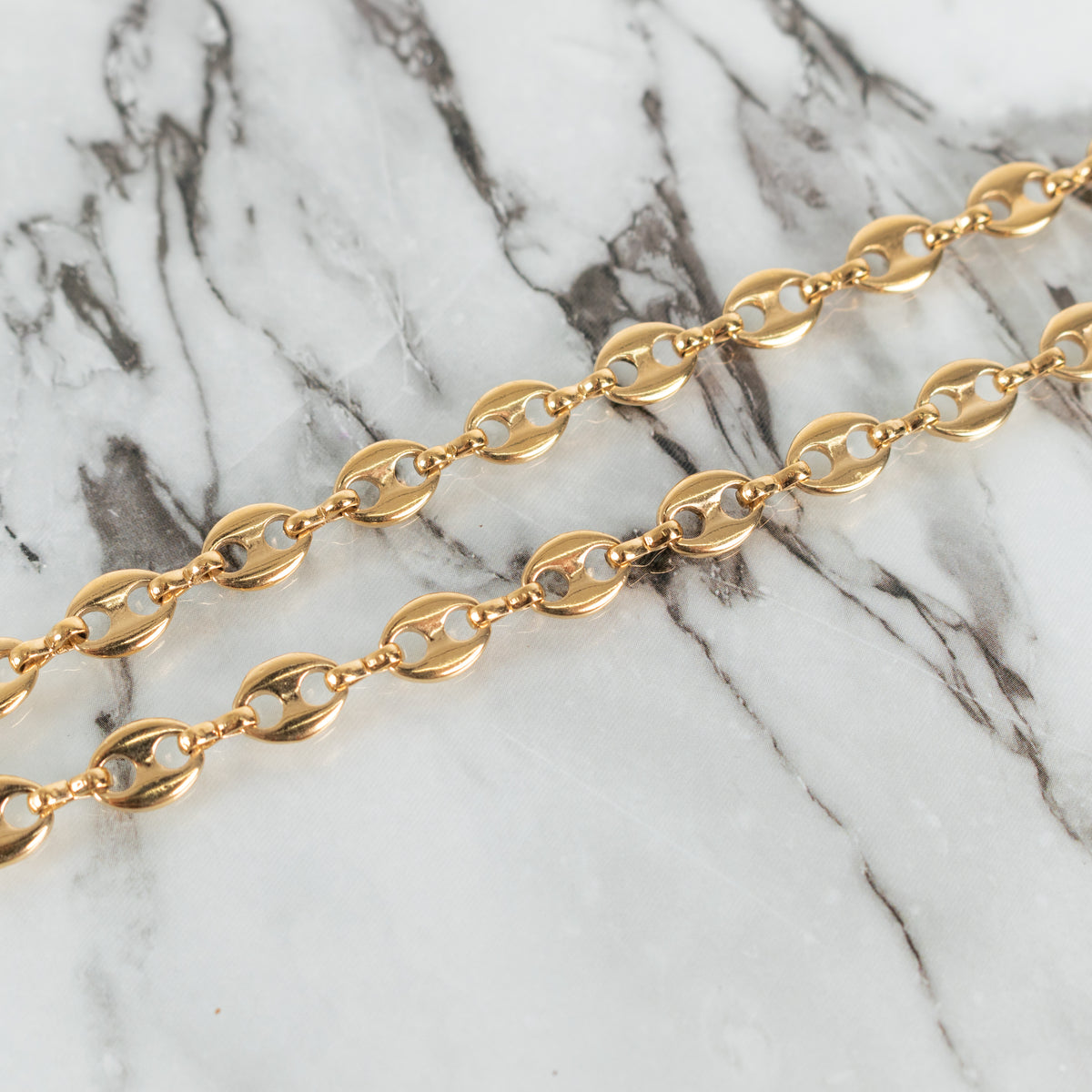 Givenchy Gold Tone Oval Chain Necklace