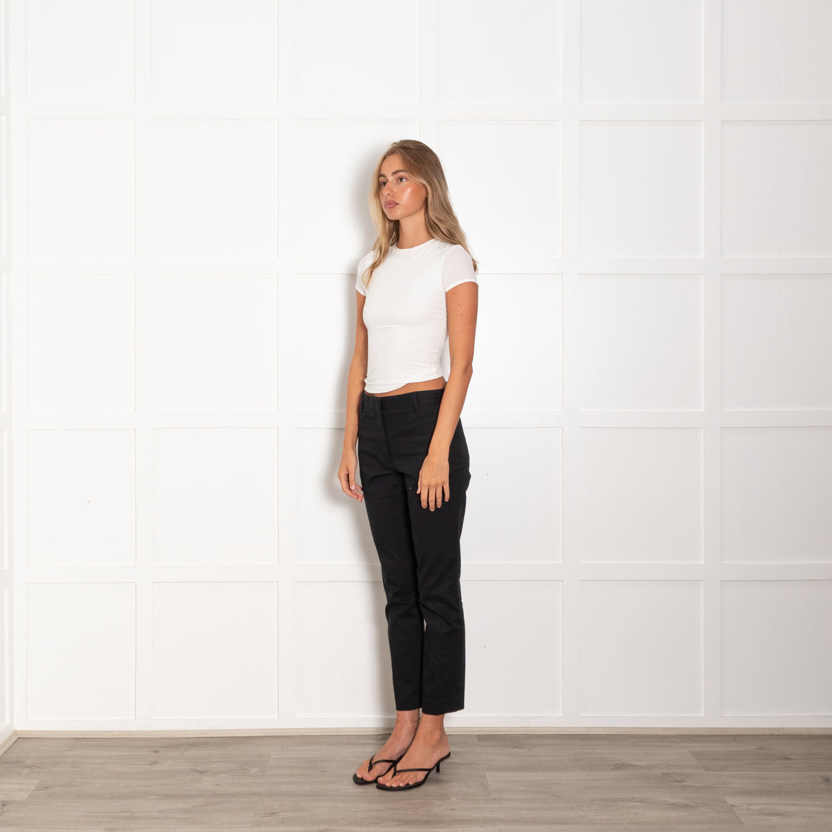 Joseph Black Denim Straight Leg Trousers