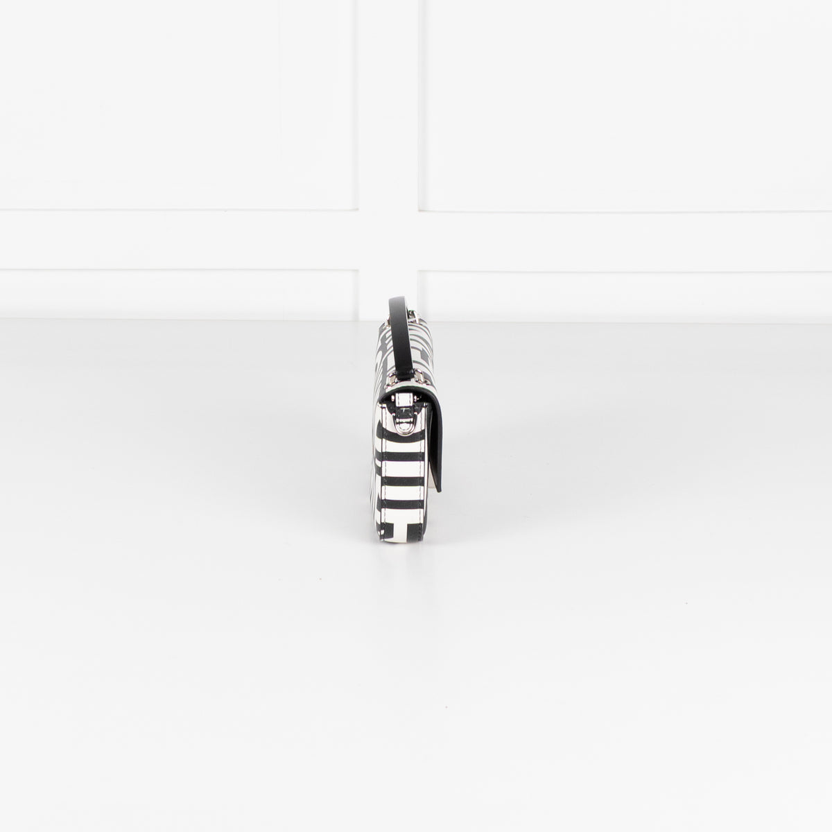 Fendi Marc Jacobs Nappa Vitello King Logo Print Mini Baguette