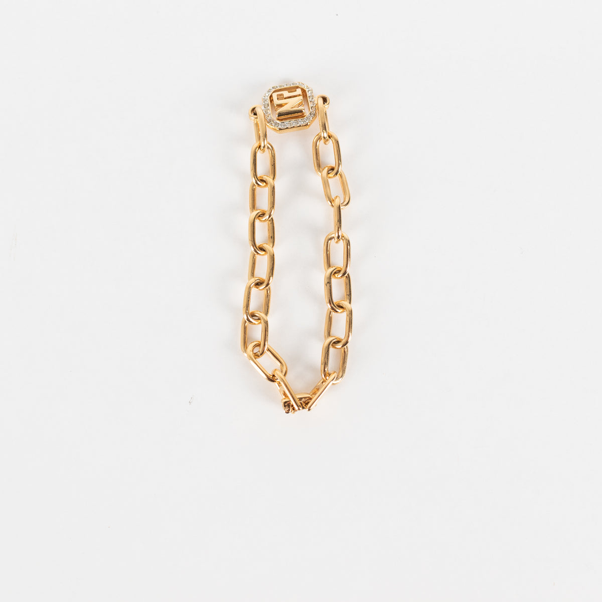 Nina Ricci Gold Tone Chain Link Bracelet