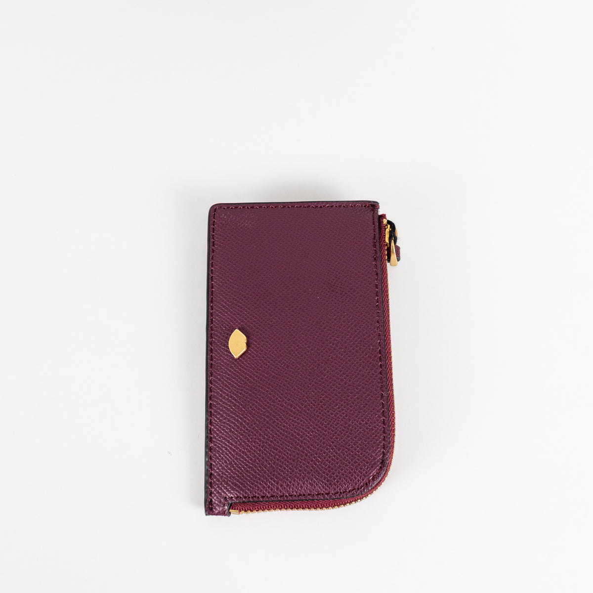 Lulu Guinness Burgundy Textured Crossbody Bag with Matching Card Pouch