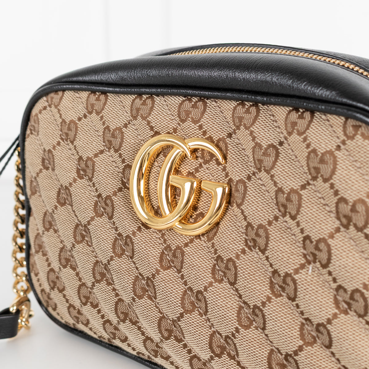 Gucci GG Marmont Matelasse Canvas And Leather Crossbody