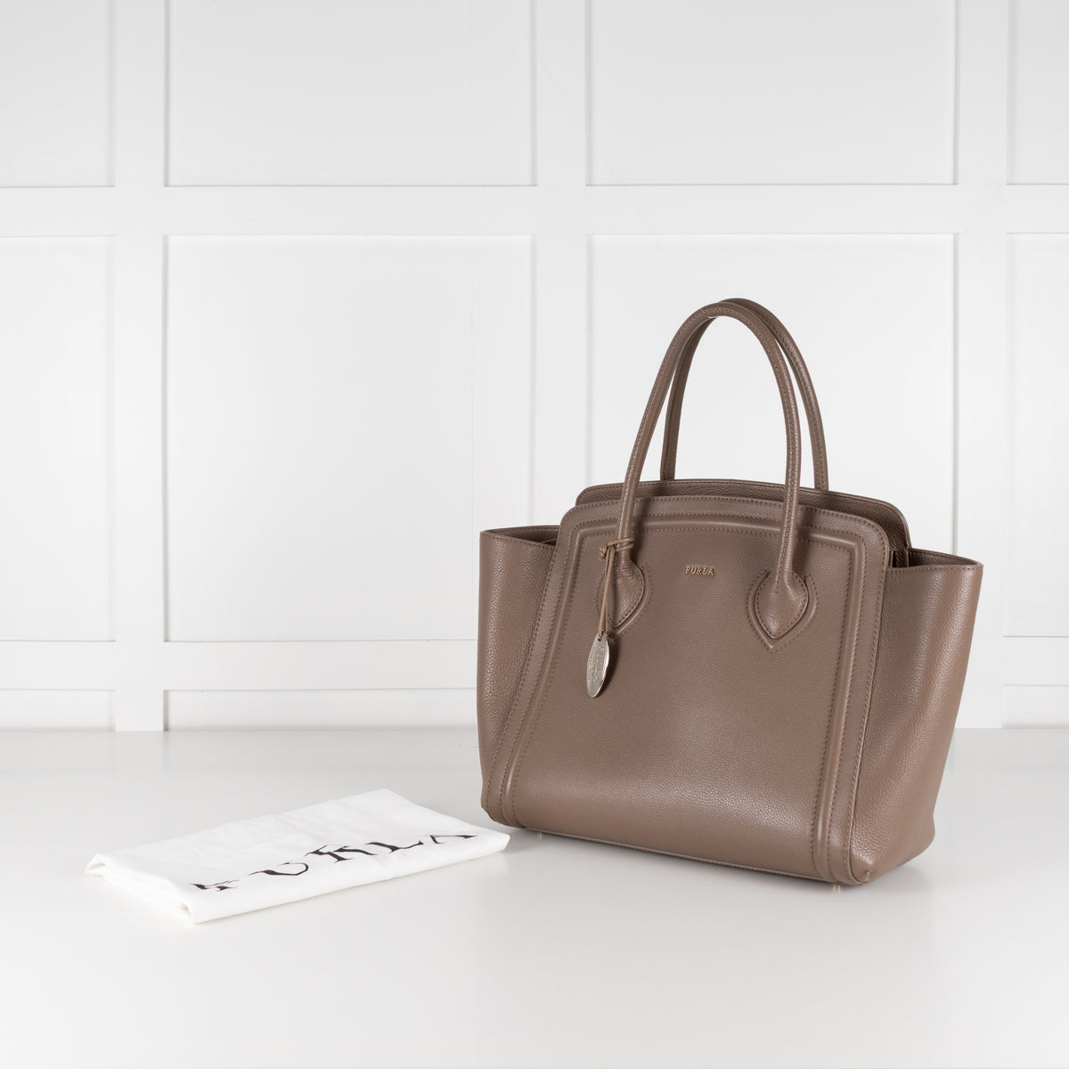 Furla Taupe Tote Bag