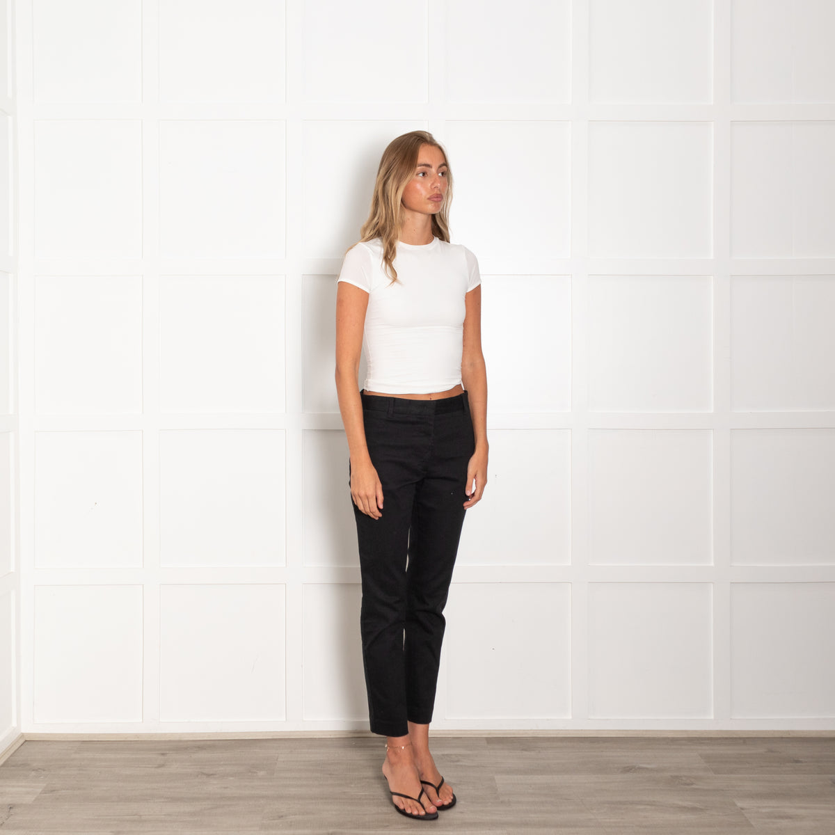 Joseph Black Denim Straight Leg Trousers