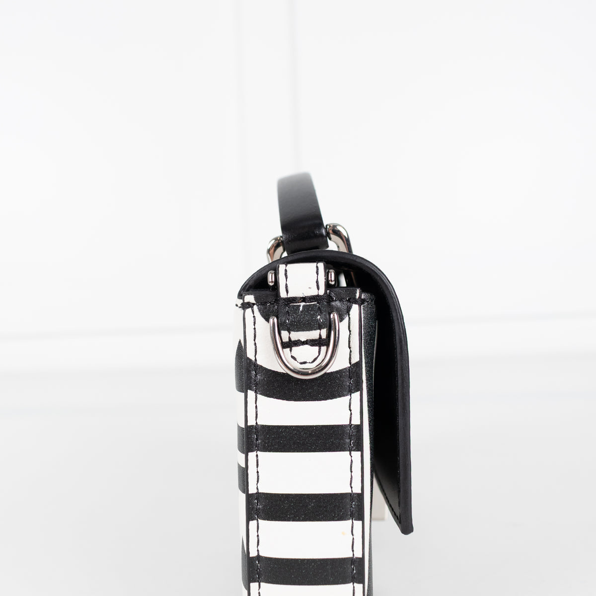 Fendi Marc Jacobs Nappa Vitello King Logo Print Mini Baguette
