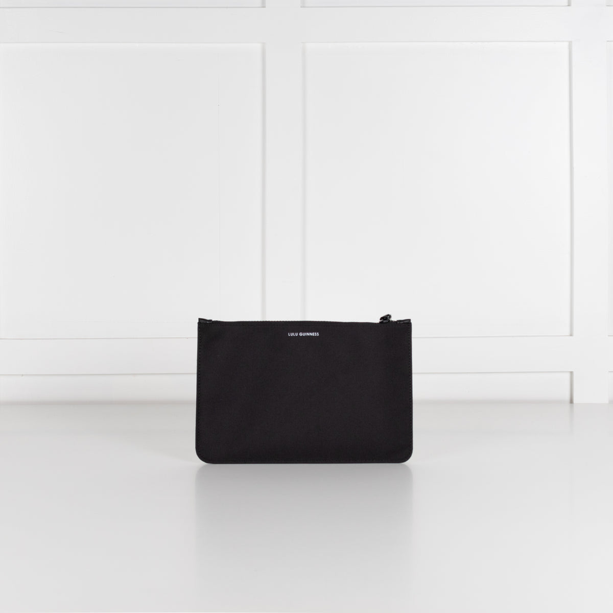 Lulu Guiness White Patent Graphic Clutch
