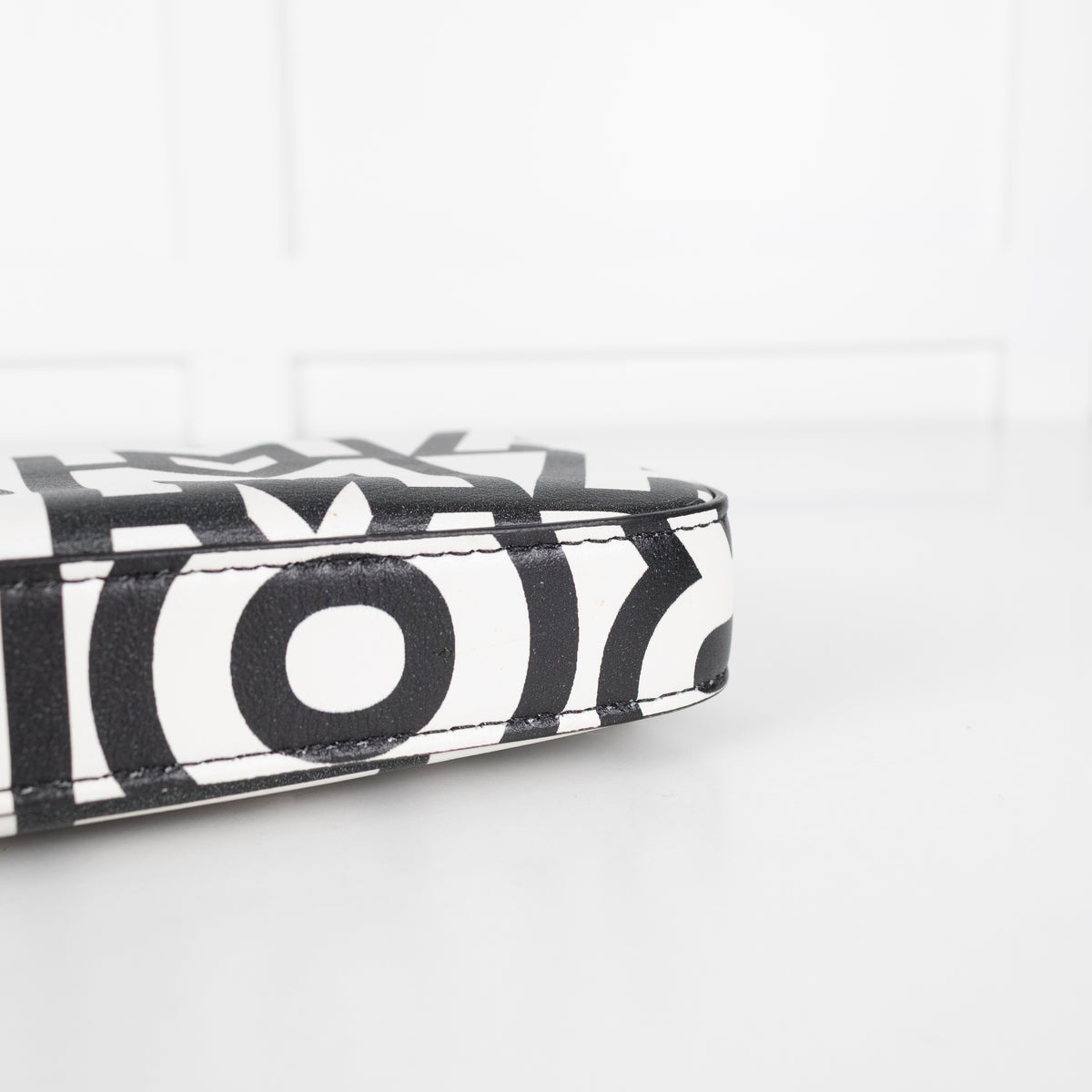 Fendi Marc Jacobs Nappa Vitello King Logo Print Mini Baguette