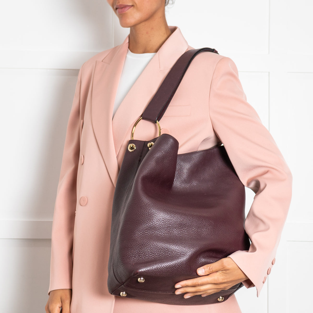 Strathberry Burgundy Shoulder Bag