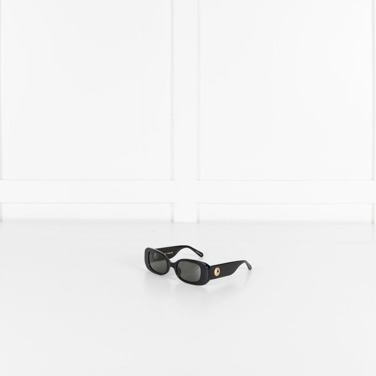 Linda Farrow Black Acetate Rectangle Shape