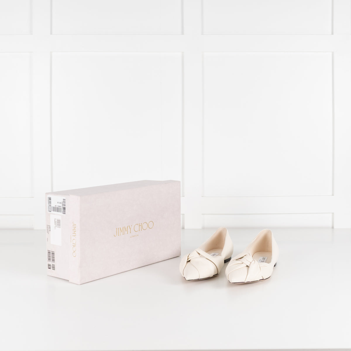Jimmy Choo Hedera Off White Knot Detail  Shoes