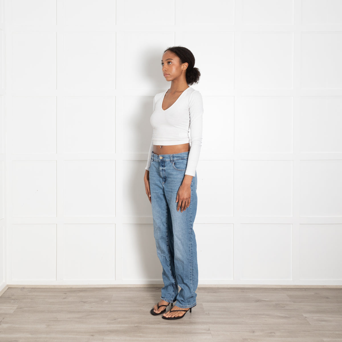 DL Blue Denim Patti Straight Jeans