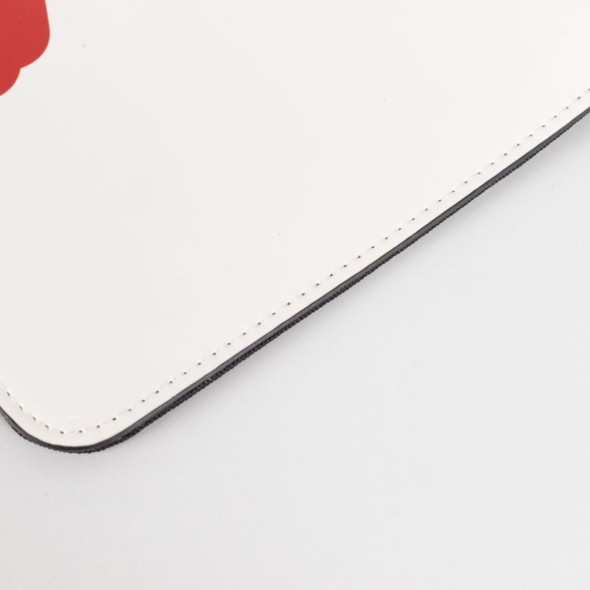 Lulu Guiness White Patent Graphic Clutch