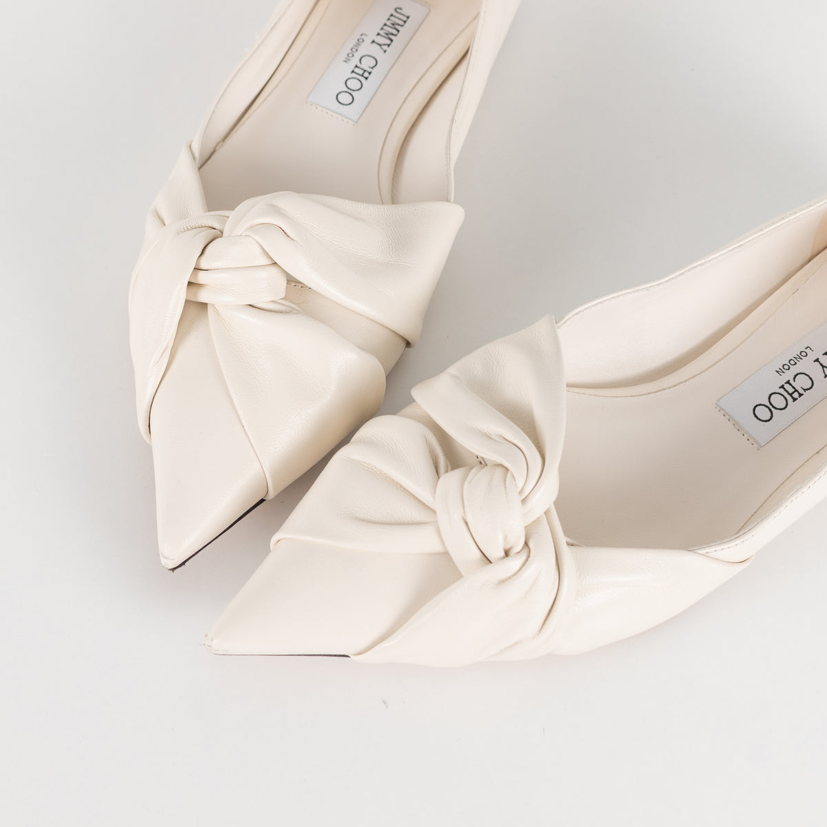 Jimmy Choo Hedera Off White Knot Detail  Shoes