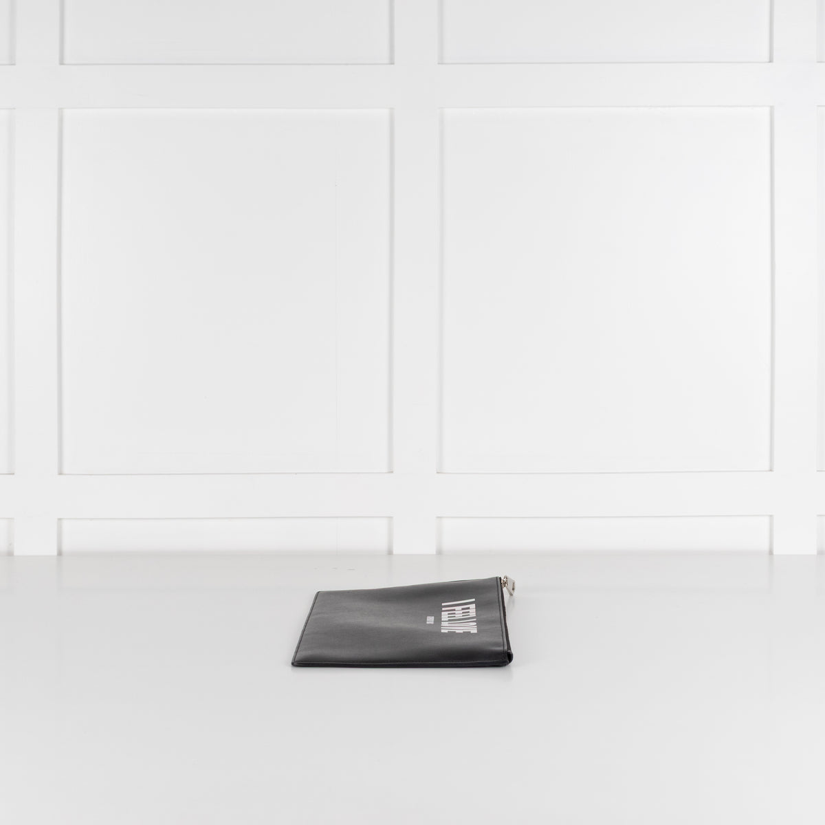 Givenchy "I FEEL LOVE" Black Leather Clutch Pouch