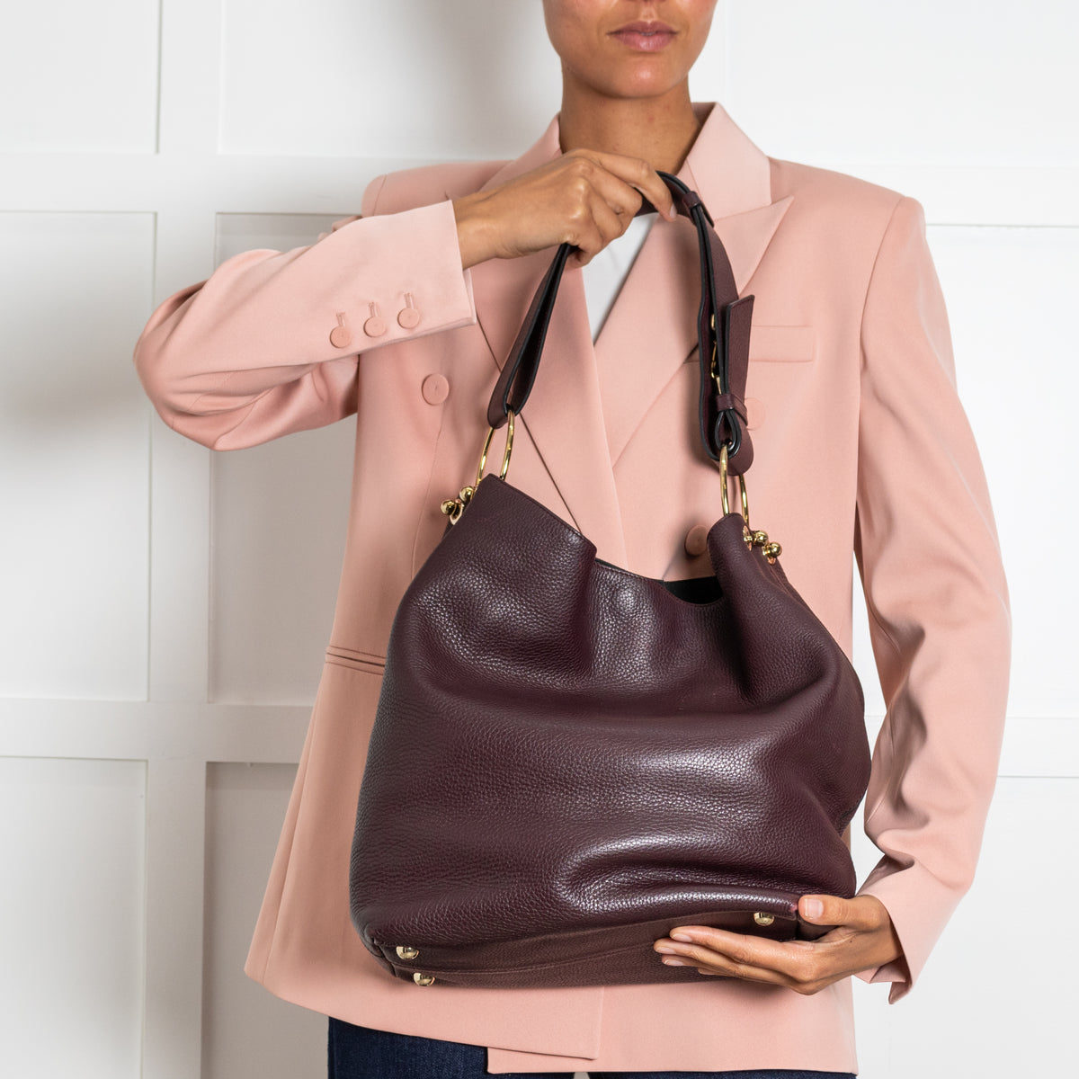 Strathberry Burgundy Shoulder Bag