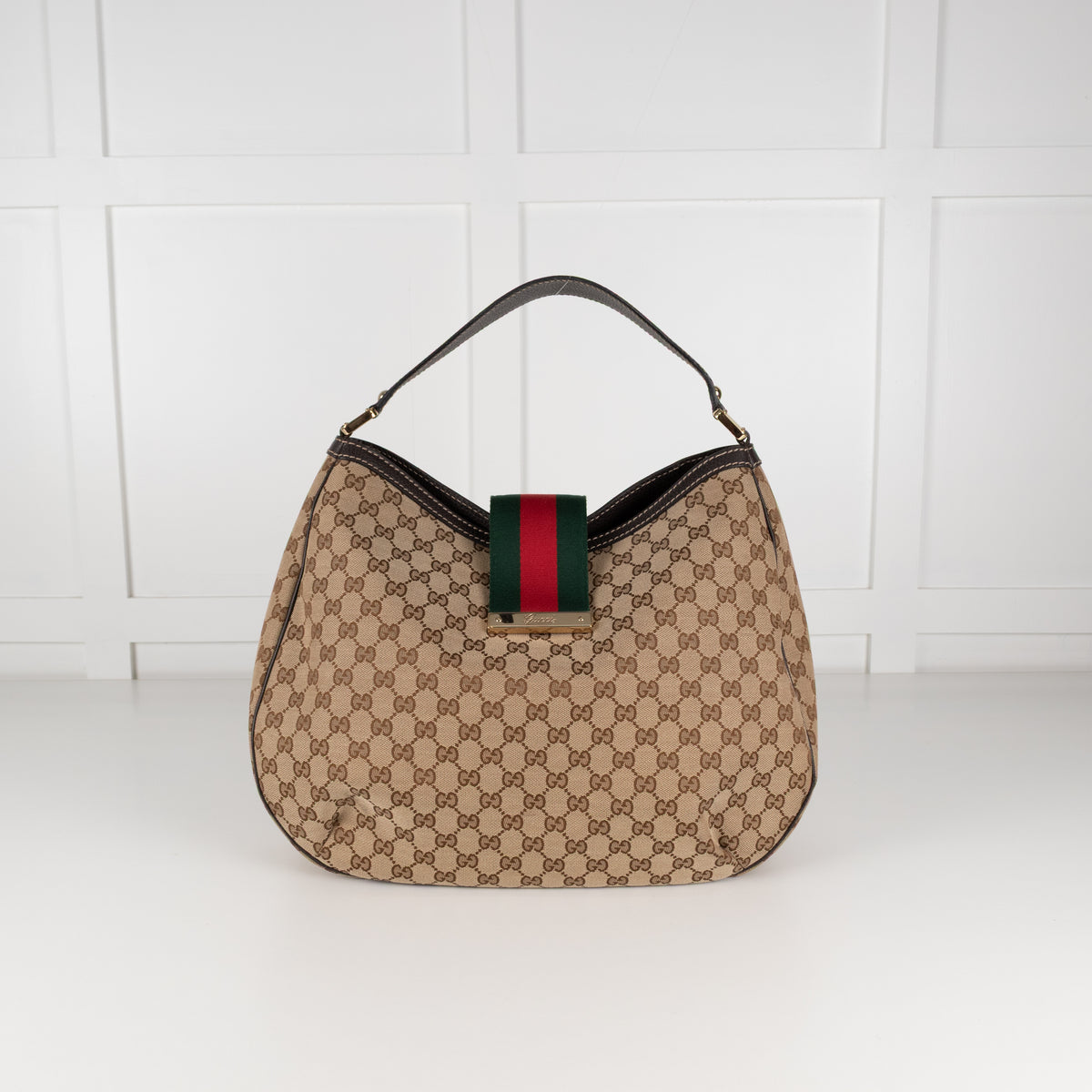 Gucci Vintage Monogram Web Hobo Bag