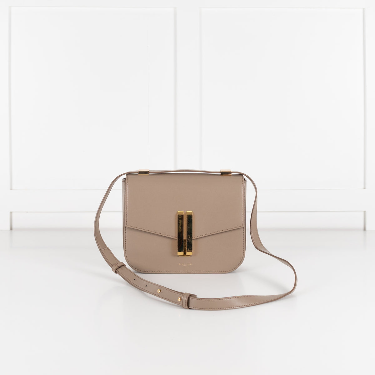 DeMellier The Vancouver Taupe Leather Crossbody Bag