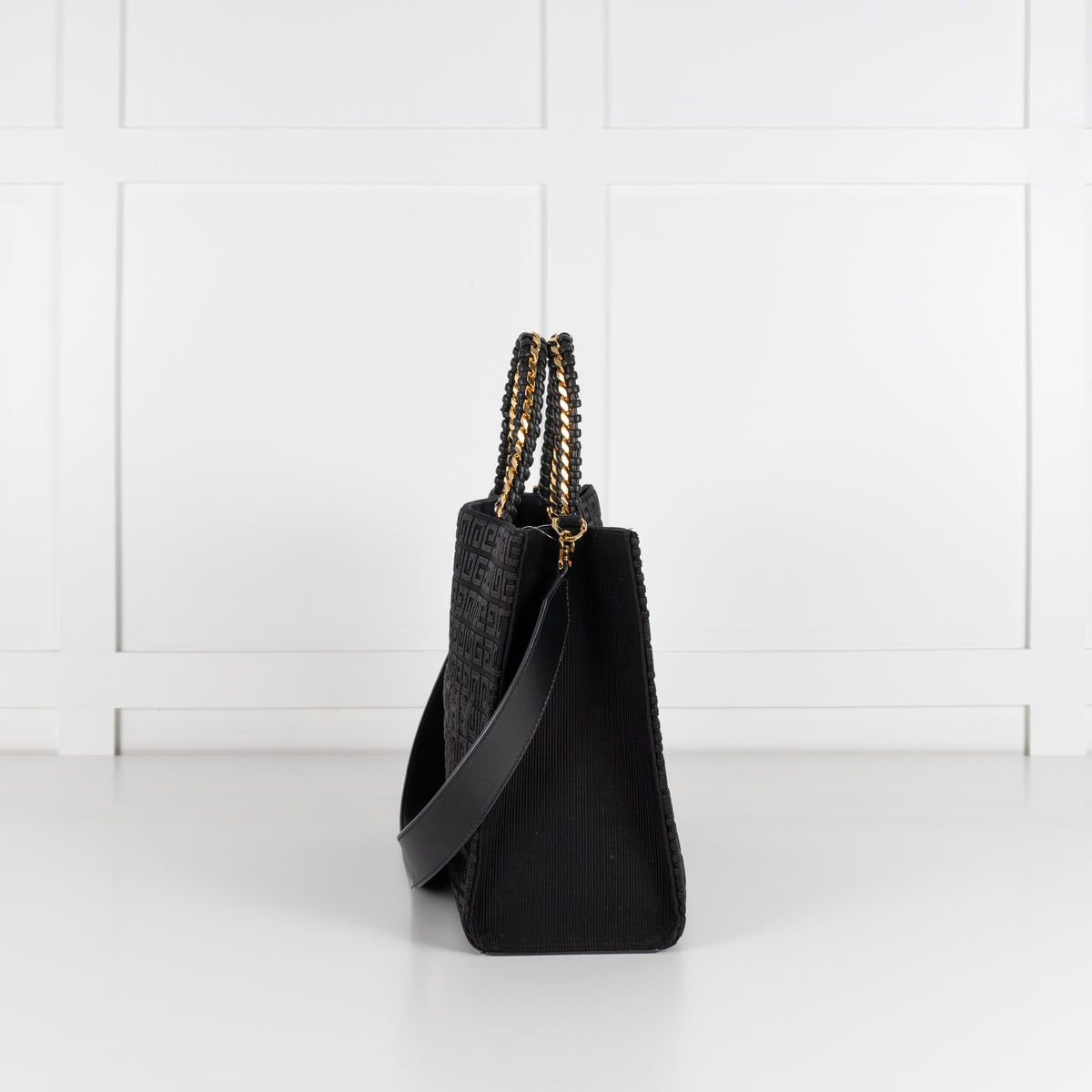 Givenchy Black Cotton Blend & Leather G-Tote Bag