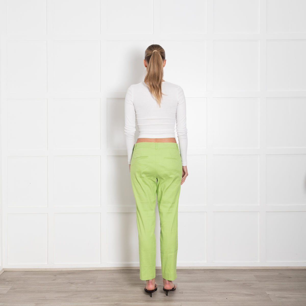 Marella Lime Green Straight Leg Trousers