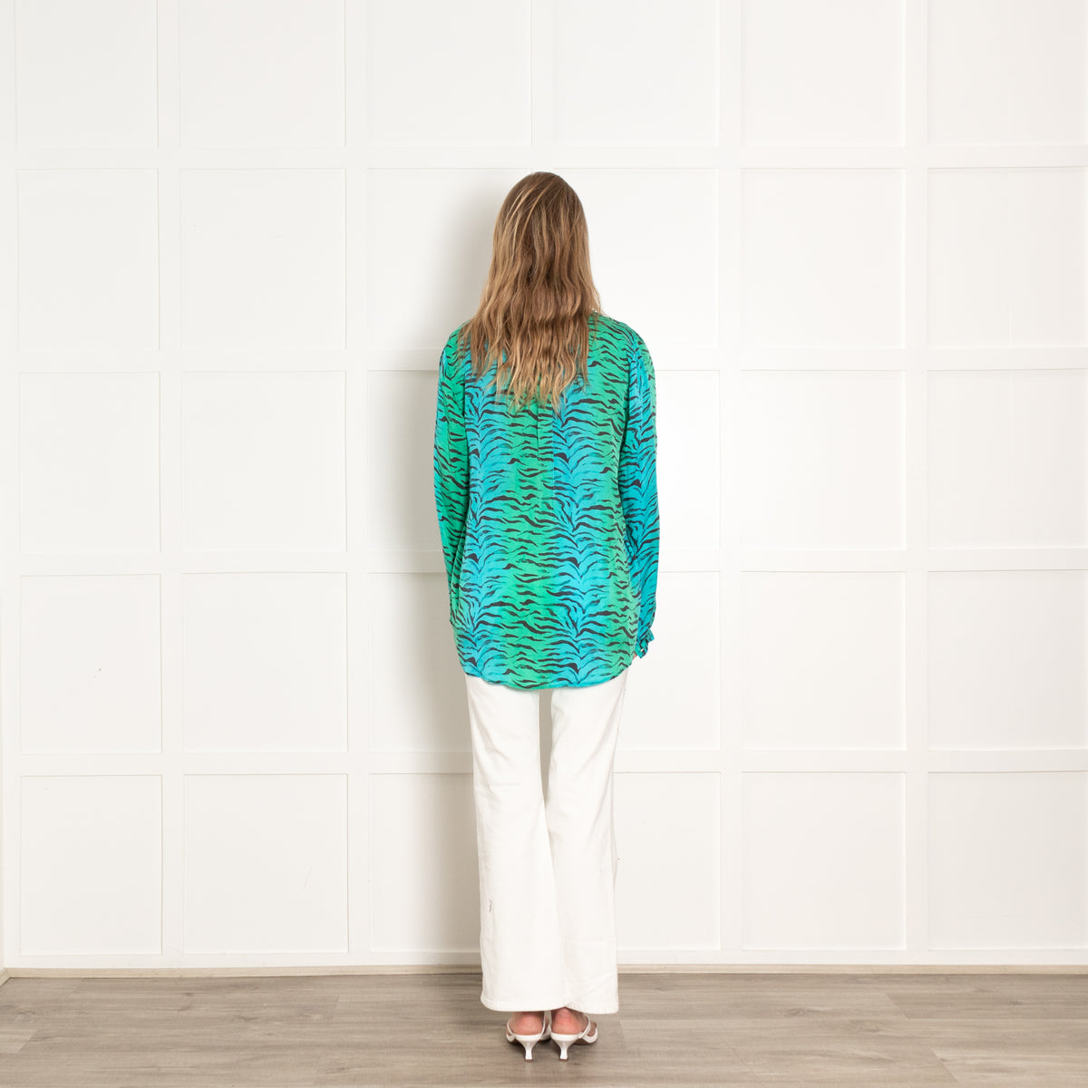 Primrose Park Turquoise Green Long Sleeve Blouse