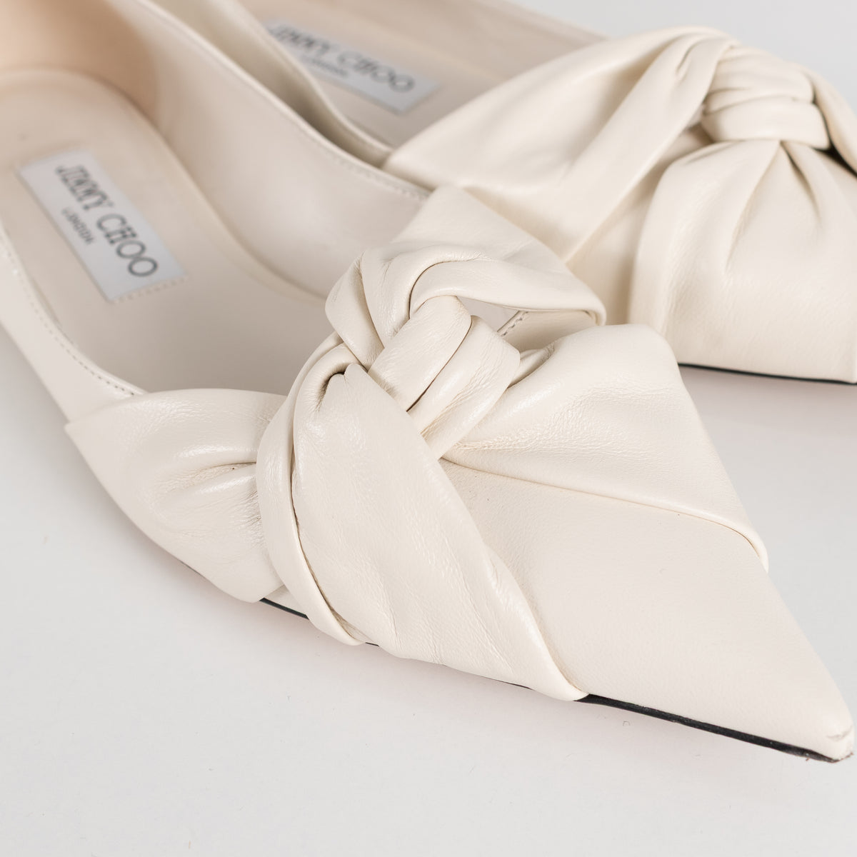 Jimmy Choo Hedera Off White Knot Detail  Shoes