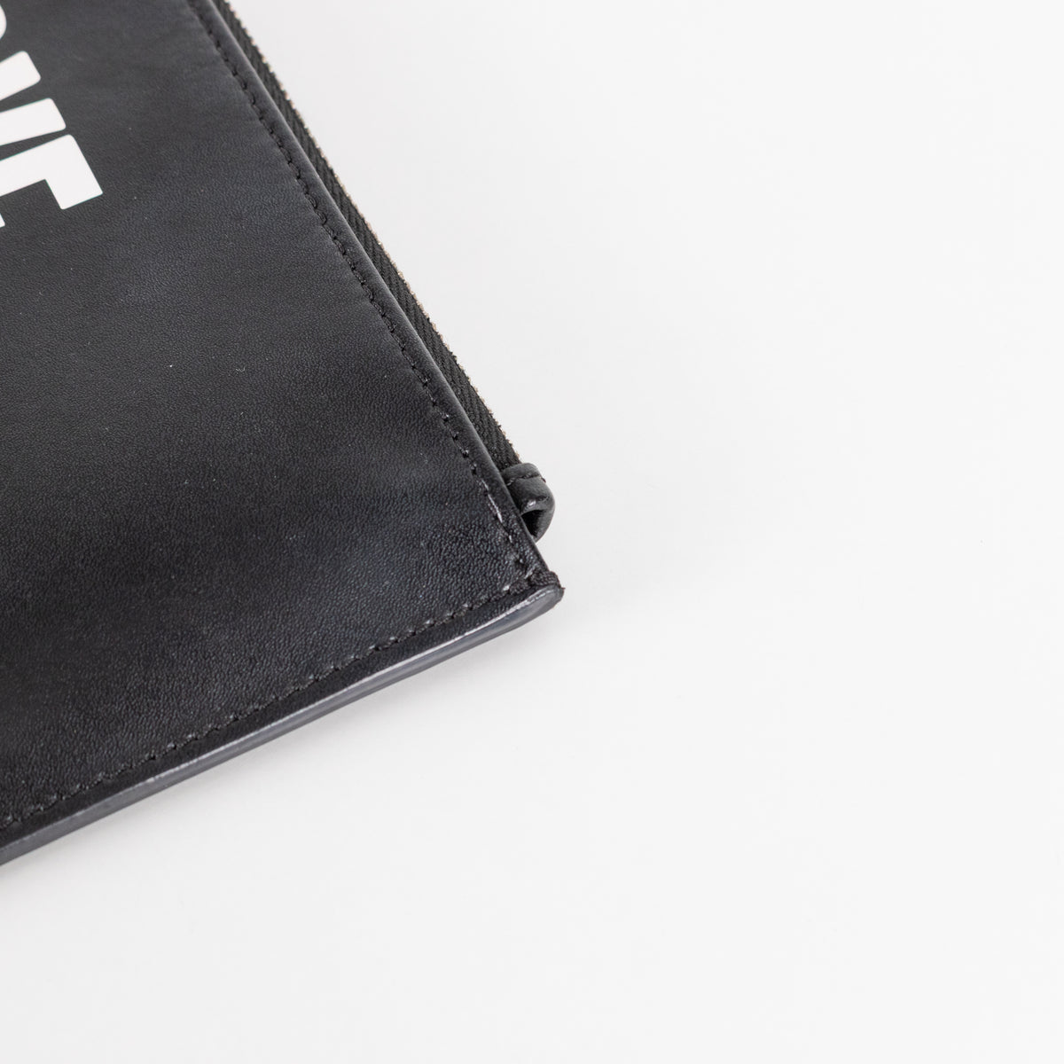 Givenchy "I FEEL LOVE" Black Leather Clutch Pouch