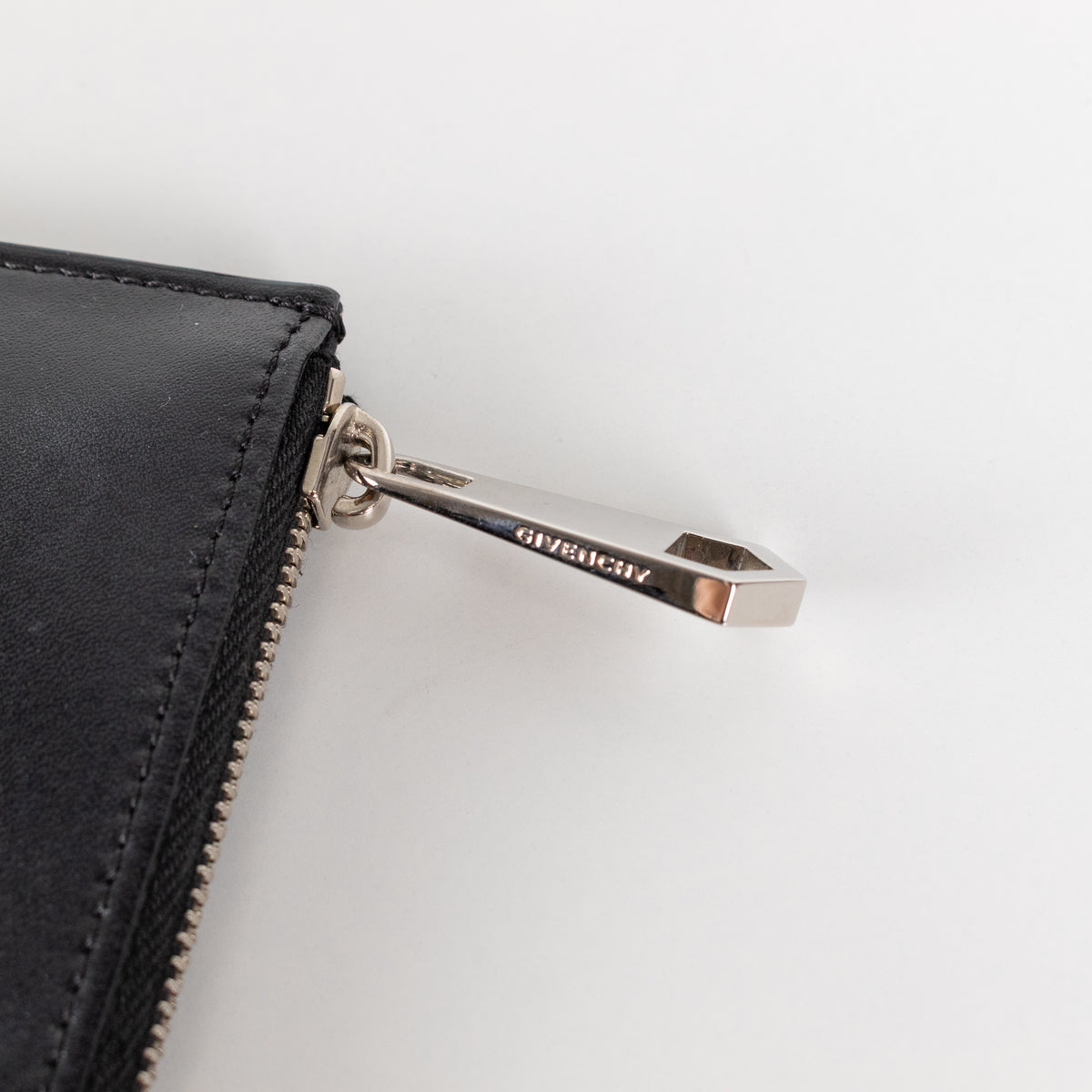Givenchy "I FEEL LOVE" Black Leather Clutch Pouch