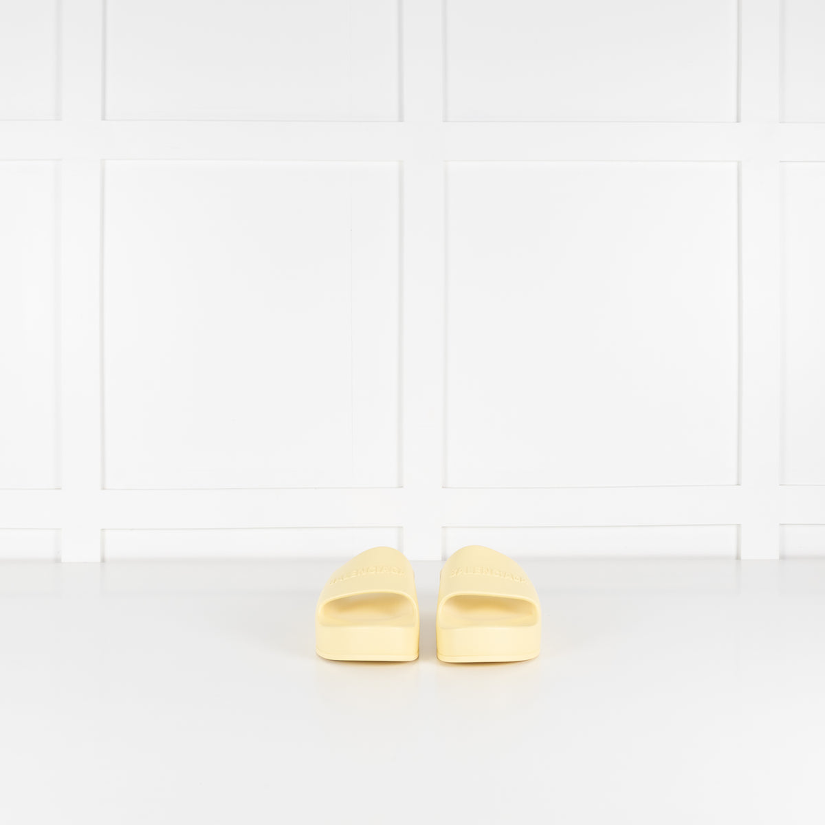 Balenciaga Yellow Platform Sliders